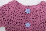 KSS Dark Pink Crocheted Sweater/Cardigan 2 Years