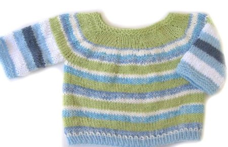 KSS Light blue and Green Pullover Sweater (24 Months)