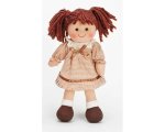 Teddykompaniet Julia Soft Doll Brown Dress