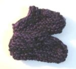 KSS Heavy Knitted Purple Booties (6 - 9 Months)