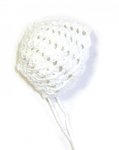 KSS White Cotton Bonnet Type Hat XS (Newborn)
