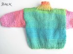 KSS Retro Stripes Sweater/Cardigan with a Hat (Newborn)