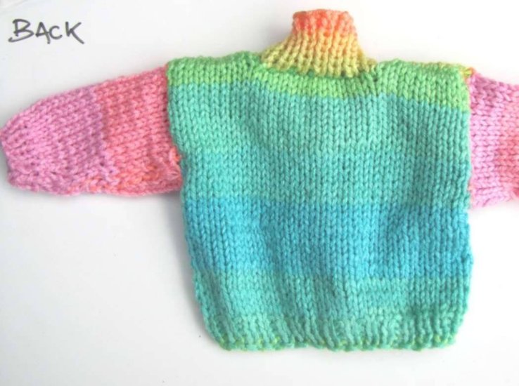 KSS Retro Stripes Sweater/Cardigan with a Hat (Newborn) - Click Image to Close
