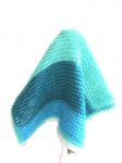 KSS Baby Blanket of Blue Colors 22x22" Newborn and up