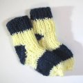 KSS navy/Yellow Knitted Socks (3-6 Months)