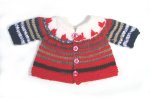 KSS Red/White Stripe Sweater/Cardigan (6 Months) KSS-SW-829-AZ