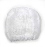 KSS Very Soft White Beanie Hat 13" (3 Months)