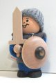 New Wooden Viking with Spear & Shield 3.5"