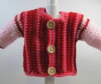 KSS Pink/Red Cardigan and Hat 3 Months