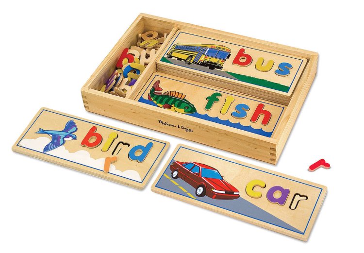 Melissa & Doug Wooden See and Spell - Click Image to Close