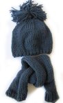 KSS Blue Acrylic Hat and Scarf Set 1 - 4 Years HA-187