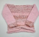 KSS Heavy Pink/Beige Striped Toddler Pullover Sweater 3T SW-1109