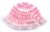KSS White/Pink Crocheted Cotton/Acryli Sunhat 13-15" (0-3 Months) HA-798