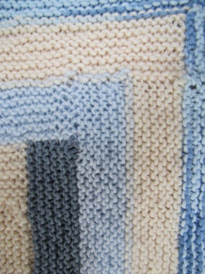 KSS Blue Log Cabin Baby Blanket 22