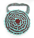 KSS Kids/Adults Mint Green/Brown Round Circle Crochet Small Bag TO-116