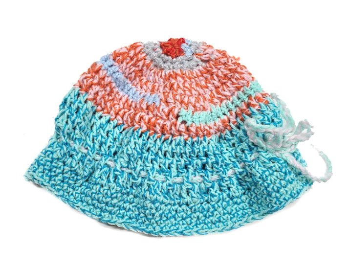 KSS Colorful Aqua Crocheted Sunhat 14-17" (3-9 Months) HA-839