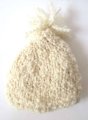 KSS Ivory Beanie with a Loose Tassell 13" - 14" (3 - 6 Months)
