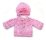 KSS Pink Flamingo Splash Sweater/Cardigan with a Hat Newborn