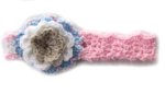 KSS Pink Crocheted Flower Headband (2 - 4 Years)