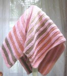 KSS Pink Striped Baby Blanket 27" x 27" Newborn and up BB-130