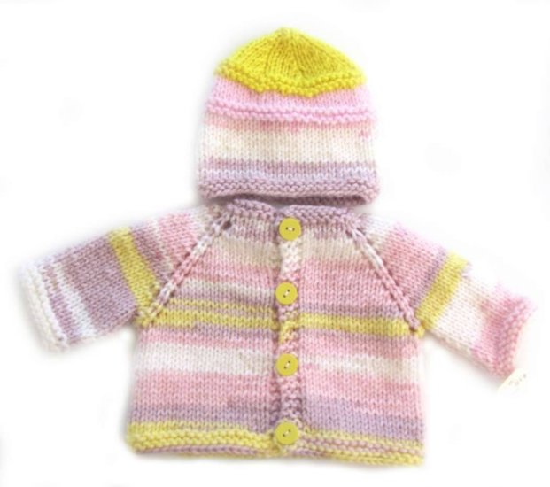 KSS Ring around the Rosie Sweater/Cardigan with a Hat (3 Months)
