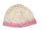 KSS Natural with Pink Cotton Hat 14 - 16" (6 - 18 Months) KSS-HA-663