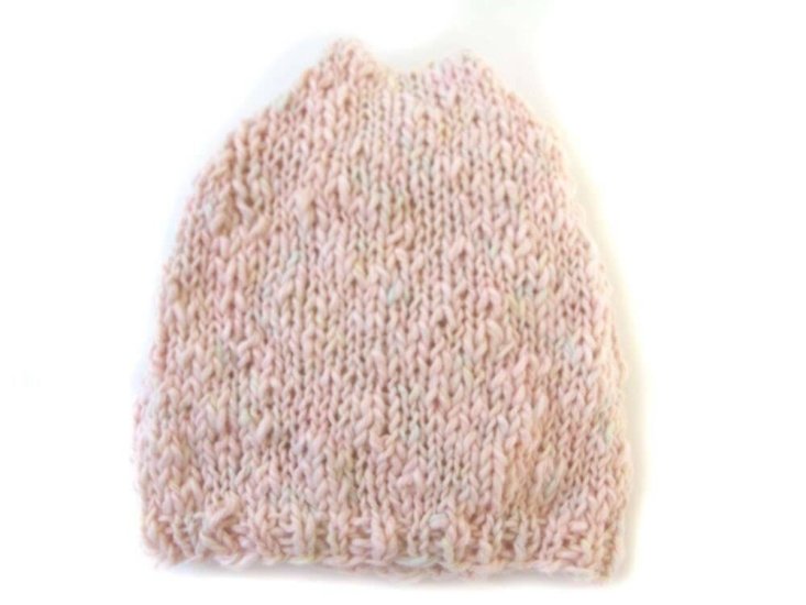 KSS Light Pink Cotton Knitted Cap 18-21" - Click Image to Close