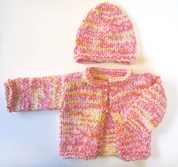 KSS Pink/Red Sweater/Jacket with a Hat  12 Months