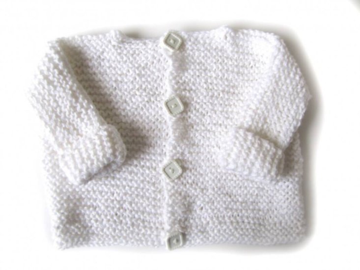 KSS White Soft Baby Sweater/Jacket (18 Months) - Click Image to Close
