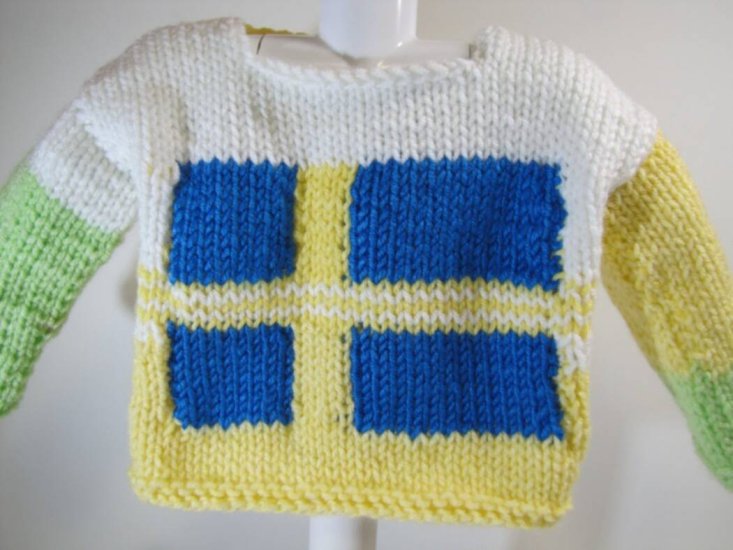KSS Pullover Baby Sweater with Swedish Flag (12 Months) SW-727