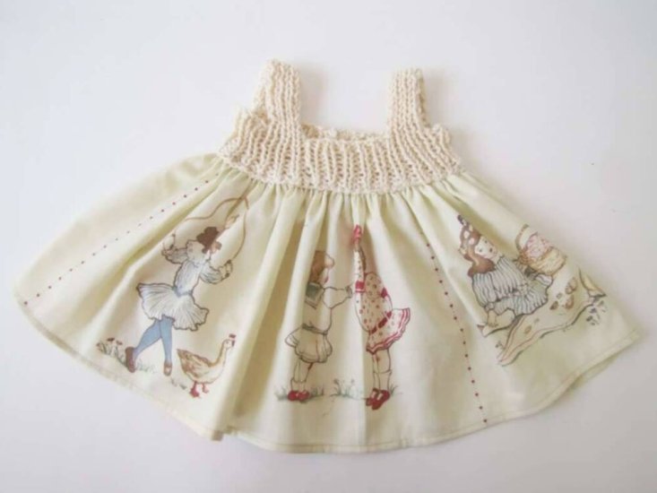 KSS Cotton Dress Off white/Beige 6-9 Months - Click Image to Close