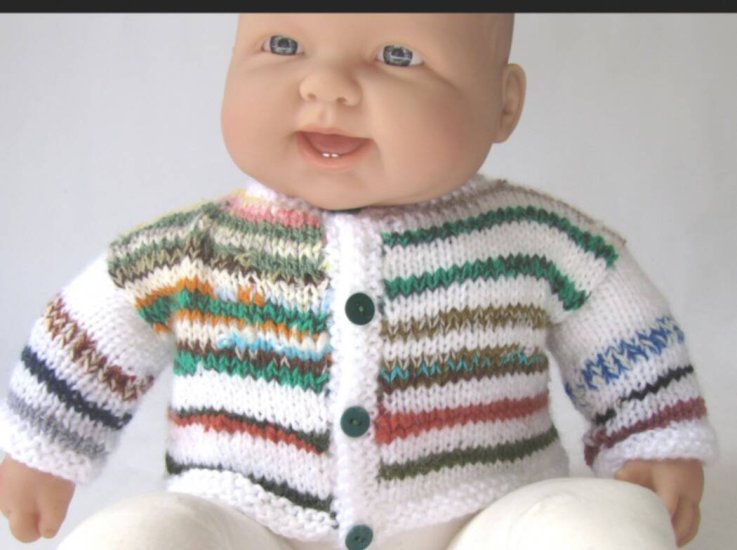 KSS Striped Multi colored Sweater/Cardigan  (6 Months)