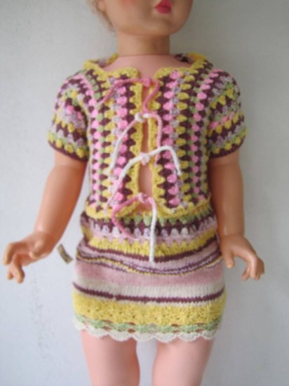 KSS Handmade Colorful Cotton Top and Skirt (18 Months) - Click Image to Close