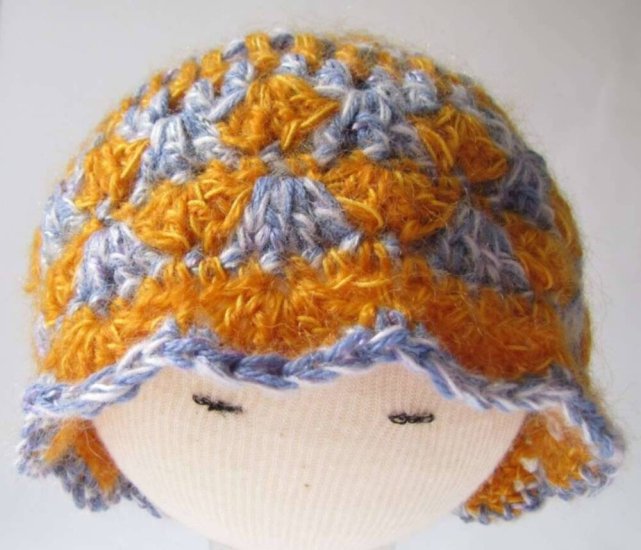 KSS Colorful Crocheted Baby Sunhat 15 - 16"/12-24 Months - Click Image to Close