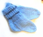 KSS Traditional Light Blue Striped Knitted Sock 18 Months