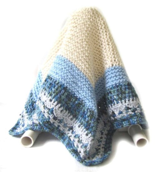 KSS Baby Blanket of Many Blues Newborn and up - Click Image to Close
