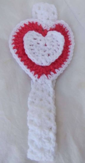 KSS White Narrow Headband with a Heart 18 - 20" (Toddler) HB-149 - Click Image to Close