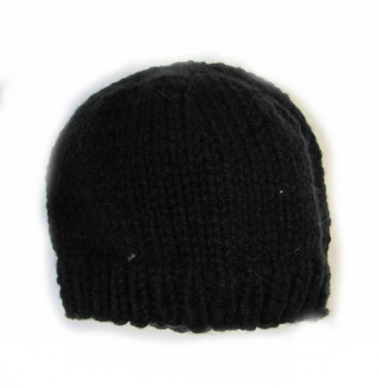 KSS Black Baby Beanie 14" (6 Months) - Click Image to Close