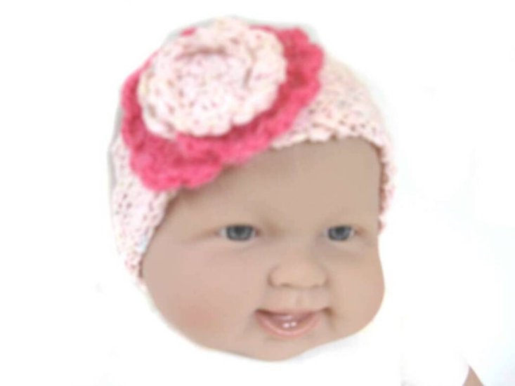 KSS Light Pink Cotton Knitted Headband 15-17" (1-2 Years) - Click Image to Close