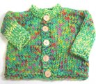 KSS Heavy Green Colorful Sweater/Cardigan & Hat (3 Years)