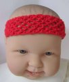 KSS Red Crocheted Net Cotton Headband 14-16"