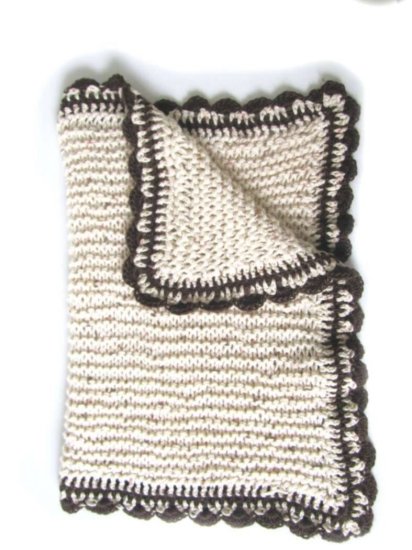 KSS Baby Blanket in Natural Colors 32"x23" Newborn and up - Click Image to Close