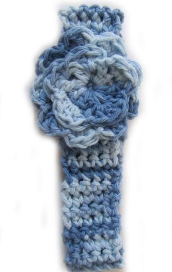 KSS Blue Cotton Crocheted Headband  16-17