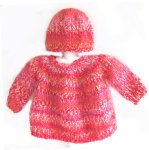KSS Very Soft Pink Colored Sweater & Hat 12 Months