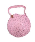 KSS Kids/Adults Lined Pink Cotton Granny Circle Crochet Small Bag TO-107