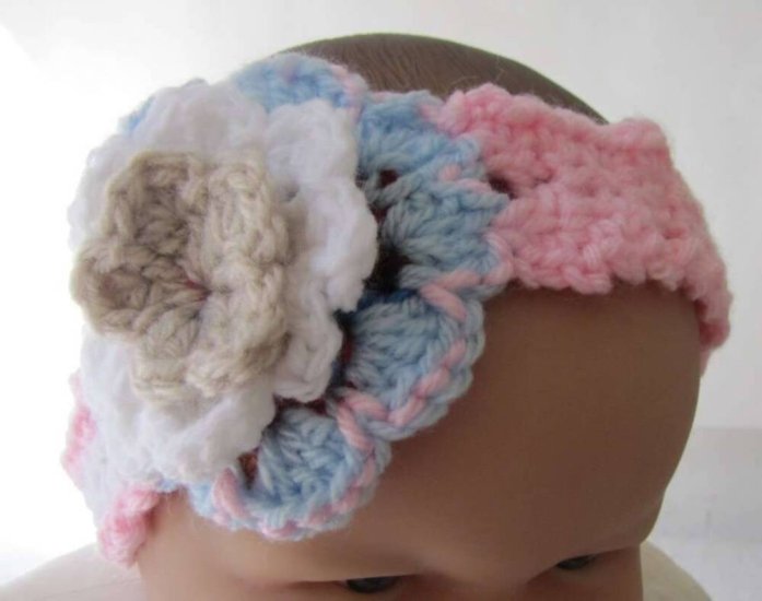 KSS Pink Crocheted Flower Headband  (2 - 4 Years)