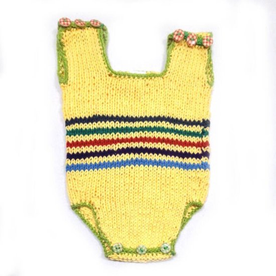KSS Yellow Colored Striped Onesie 3 Months ON-028