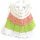KSS Peach/Green/White Crocheted/Knitted Dress (18 Months)