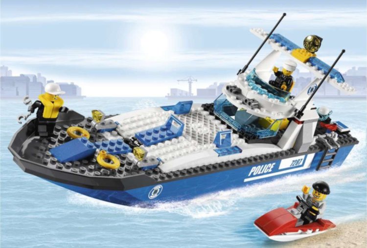 LEGO City Police Boat - Click Image to Close
