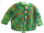 KSS Heavy Green Colorful Sweater/Cardigan & Hat (3 Years)